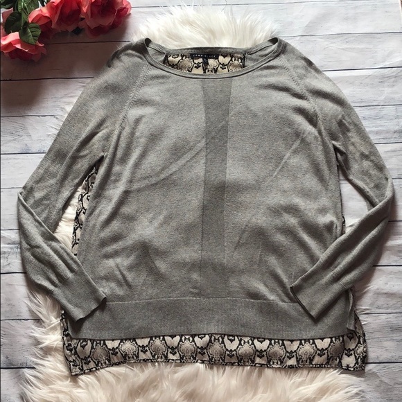 Como Vintage Sweaters - Nordstorm Como Black Snakeskin Back Gray Sweater
